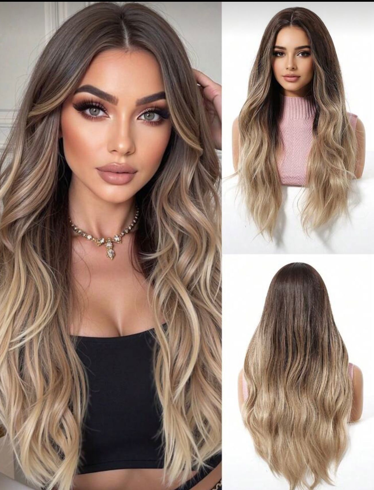 Ash Blonde with Dark Roots and Sandy Highlights